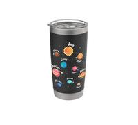 Système solaire Connaissance Planètes Espace Science Enfants Gobelet isotherme en acier inoxydable double paroi