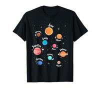 Système Solaire Connaissance Planètes Espace Science Enfants T-Shirt