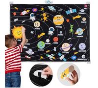 Système Solaire Feutre Tableau d'histoire Kit pour Enfants Récit Univers Flanelle Laboratoire Spatial Jouets Planètes Alien Galaxy