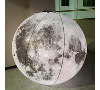 Système solaire gonflable - 9 planètes + soleil et lune - 11 pièces - Astronomie pour l'éducation - Galaxie - Décoration de fête sur le thème de l'espace (lune, 1 m de diamètre)