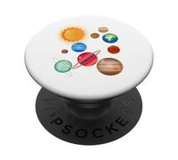 Système Solaire - Soleil et planètes - Astronomie de l'espace Extra-atmosphérique Cadeau pour Enfants PopSockets PopGrip Adhésif
