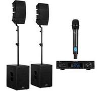 Système Sono Line Array Vonyx VX922 2.2 1600W Subwoofers 12" Micro UHF