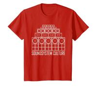 Système sonore Culture Dub Reggae T-Shirt, Enfant, Rouge, 4 Ans