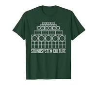 Système sonore Culture Dub Reggae T-Shirt, Homme, Vert Forêt, 3XL