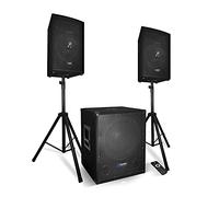 Système Sonorisation Complet 2200W Enceintes + Subwoofer USB/Bluetooth + Pieds - BM Bmsonic BMS1512