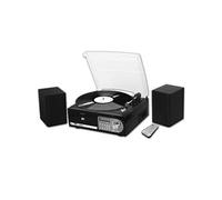 Majestic Système stéréo TT-38R – Plateau 33/45/78 tours, CD/MP3, USB/SD, Cassette – Noir
