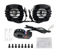 Système stéréo de moto - Haut-parleur de guidon pour moto | Haut-parleur audio de moto à monter sur guidon | Amplificateur radio résistant aux intempéries | Système d'amplification audio Hi-Fi, chaîne