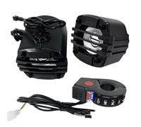 Système Stéréo De Moto, Haut-parleurs Montés sur Guidon, Audio HiFi Puissant, Amplificateur Étanche, Son Clair Et Fort, Accessoire pour Hommes Et Femmes, Utilisation Extérieure, Musique Électr