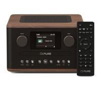 Système stéréo portable brun / noyer - Pure - CD - MP3 - Radio numérique - Bluetooth - USB - Minuterie - CD-RW