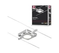 Système sur câbles Paulmann Corduo Spot MacLED 4,5 W 3 000 K chrome mat | Spot individuel pour montage mural ou au plafond, orientable, idéal pour les grandes pièces, avec transformateur