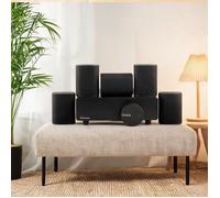 Système surround sans fil 5.1 pour petit espace - design compact finition noir mat