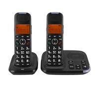 Système Téléphonique sans Fil Extensible, Téléphone sans Fil à 2 Combinés avec Répondeur et écran 2 Pouces, Blocage D'appel, Identification de L'appelant, Haut-Parleur Duplex