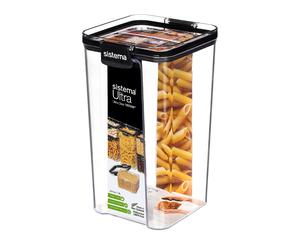 Système Tritan Carré Ultra Conteneur Transparent Noir En Verre Plastique