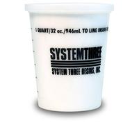 Système trois Verre Blanc Microsphères, 1 quarts, blanc, 1