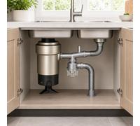 Système Vidage Évier Deux Bacs pour Franke Elite Slimline 45 (SLIM45) | Évacuation deux bacs avec flexibles réglables bonde métallique trop plein et raccord de ligne de purification.