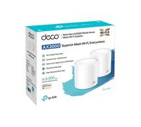 TP-Link Deco WiFi 6 Mesh AX 5400Mbps Deco X60(2-Pack) V3.2, Système WiFi 6 pour Toute la Maison, Couverture de 490㎡, Installation Facile, Contrôle Parental, Compatible avec Toutes Les Box Fibre