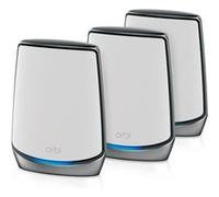 NETGEAR Orbi WiFi 6 Mesh Ultime Tri Bandes (RBK853), Pack de 3, Routeur AX6000 (6 Gbit/s), Couverture Ultra Performante de 690 m², idéal Murs Épais et Multiroom, Compatible Toutes Box