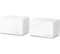 MERCUSYS Système Wi‑Fi Halo H80X V1 – 2 routeurs, Wi‑Fi 6, maillage 1GbE, jusqu'à 460 m², bi‑bande