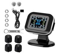 Systèmes D'alarme De Sécurité Automatique Avec Écran Lcd,Mini Système De Surveillance De La Pression De L'opathie De Voiture,Usb Tpms - Type Tpms