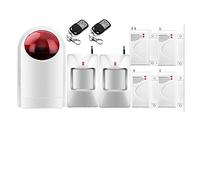 Systèmes D'alarme Maison Faisceau IR capteur Autonome sans Fil système d'alarme de sécurité à Domicile Kit Flash sirène klaxon avec détecteur Mouvement Bricolage Alarme antivol(Sensor KIT B)