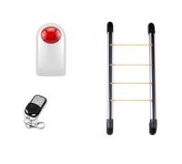 Systèmes D'alarme Maison Faisceau IR capteur Autonome sans Fil système d'alarme de sécurité à Domicile Kit Flash sirène klaxon avec détecteur Mouvement Bricolage Alarme antivol(4 Beams 100M)