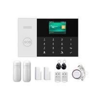 Systèmes D'alarme Maison Système D'alarme WiFi GSM 433MHz, Kit Intelligent De Sécurité Domestique, Détecteur Mouvement RFID PIR avec Caméra IP, Contrôle par Application(PG105-D..)