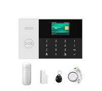 Systèmes D'alarme Maison Système D'alarme WiFi GSM 433MHz, Kit Intelligent De Sécurité Domestique, Détecteur Mouvement RFID PIR avec Caméra IP, Contrôle par Application(PG105-C..)