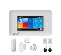 Systèmes D'alarme Maison Tuya - Système D'alarme De Sécurité WiFi GSM, avec Caméra IP, Capteur Mouvement PIR, Sirène, sans Fil, Kit Anti-cambriolage for Maison Intelligente(B)