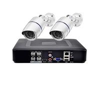 Systèmes de caméras de vidéosurveillance, H.265X système de Surveillance CCTV sécurité AHD caméra enregistreur vidéo 4CH DVR Kit extérieur 1080P 5MP 2 pièces caméra Balle(1080P)