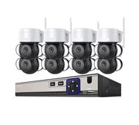 Systèmes de caméras de vidéosurveillance, Kit De Vidéosurveillance sans Fil 8MP, Caméra IP 4K NVR CCTV, Mini Système De Sécurité for Caméra PTZ Domestique, Kit 8CH(None,8 Cameras)