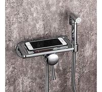 Systèmes de Douche de Bain à Robinet d'eau Coin d'eau Froide et Chaude en Laiton robinets de Bidet VAE Fonction Pomme de Douche à Main carrée Grue de Robinet pour Femme