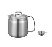 Systèmes De Filtration D'huile En Acier Antirouille Robustes 304 Conteneur Stockage Efficace Avec Poignée Économie D'huiles Outil Cuisine Cruches Filtrantes Pour Frites En Acier Antirouille