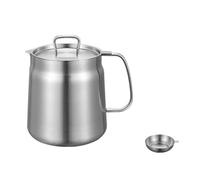 Systèmes De Filtration D'huile En Acier Antirouille Robustes 304 Conteneur Stockage Efficace Avec Poignée Économie D'huiles Outil Cuisine Cruches Filtrantes Pour Frites En Acier Antirouille