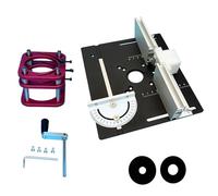 Systèmes de levage pour tables de travail du bois 2 pouces - Plaque d'insertion en aluminium - 70 x 62 mm - Modèle de montage - Outil de défonceuse pratique