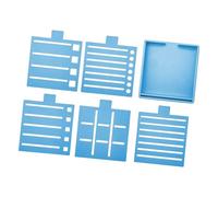 Systèmes de modèles de pochoirs pour bloc-notes professionnels pour notes autocollantes, comprend une base et des pochoirs pour une organisation efficace