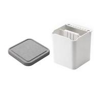 Systèmes de nettoyage de brosse à double compartiment adaptés aux débutants avec tampon absorbant pouvant contenir jusqu'à 9 brosses pour un entretien organisé des supports de brosses de modélisation