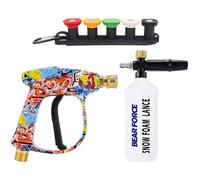 Systèmes De Nettoyeur Haute Pression À Haute Efficacité Technologie De Noyaux en Cuivre 5 Accessoires pour Voitures Véhicules en Béton Extérieurs De Bâtiments Nettoyeur Haute Pression Réglable