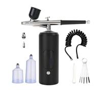 Systèmes De Pistolets Pulvérisateurs Pneumatiques À Pression 7 4 V avec Brosse Nettoyage pour La Réhydratation La Peau Tâches Peinture par Pulvérisation Précises Kit D'aérographe Multi-Buses
