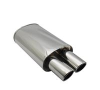 Systèmes D'échappement Silencieux Tuyau M Tambour Universel Inox Brûlé Bleu Argent Double Export 63MM 76MM Embout Echappement
