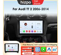Systèmes intelligents de voiture Hizpo 9 pouces pour Audi TT MK2 8J 2006 - 2014, CarPlay sans fil, Android Auto, pas de 2 din, 2din, récepteur stéréo DVD QS8 (8cores-8G 128G)