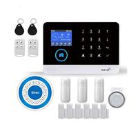 Systèmes Sécurité Domestique Système D'alarme De Sécurité Domestique sans Fil, Wi-FI, GSM, Anti-cambriolage, TUYA, avec Capteur Mouvement PIR, Compatible Les Animaux Domestiques(M)