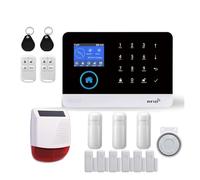 Systèmes Sécurité Domestique Système D'alarme De Sécurité Domestique sans Fil, Wi-FI, GSM, Anti-cambriolage, TUYA, avec Capteur Mouvement PIR, Compatible Les Animaux Domestiques(N)