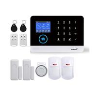 Systèmes Sécurité Domestique Système D'alarme De Sécurité Domestique sans Fil, Wi-FI, GSM, Anti-cambriolage, TUYA, avec Capteur Mouvement PIR, Compatible Les Animaux Domestiques(G)