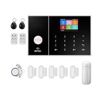 Systèmes Sécurité Domestique Système D'alarme De Sécurité WiFi for Maison Et Entreprise, Contrôle avec Application Tuya Smart Life, Capteur PIR Fenêtre, Hôte(E)