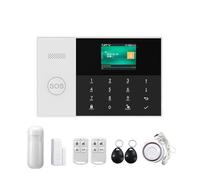 Systèmes Sécurité Domestique Système D'alarme WiFi GSM 433MHz, Kit Intelligent De Sécurité Domestique, Détecteur Mouvement RFID PIR avec Caméra IP, Contrôle par Application(PG105-A..)