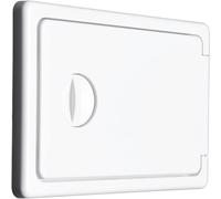 SYSTERM Couvercle d'inspection universel - Dimensions extérieures : 15 x 10 cm - Couvercle fin à ouverture - Rabat de révision de base - Plastique ABS blanc (15 x 10 - OPI 15/10)