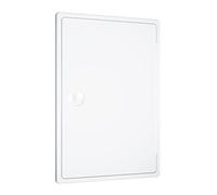 SYSTERM Couvercle d'inspection universel - Dimensions extérieures : 20 x 25 cm - Couvercle fin à ouverture - Rabat de révision de base - Plastique ABS blanc (20 x 25 - OPI 20/25)