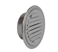 SYSTERM Grille à lamelles 200 mm - En acier inoxydable poli - Grille de ventilation - Protection contre les intempéries.