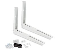 SYSTERM Kit de console murale universelle à deux bras pour climatiseur, climatiseur split, support mural pour climatisation, appareil extérieur et pompe à chaleur jusqu'à 180 kg, support mural en