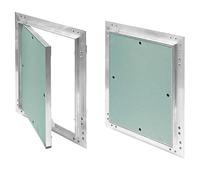 SYSTERM Révision Rabat de GK 150x200mm Plâtre 12,5 mm KRAL1 Trappe de révision. Porte 15x20cm ouverture trappe de nettoyage entretien avec cadre en aluminium adapté aux pièces humides Vert
